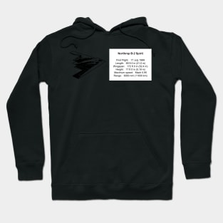 Northrop Grumman B-2 Spirit - Black Info Mug Design Hoodie